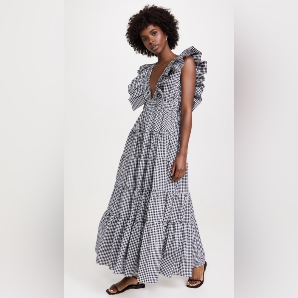 Sundress brand Elegant Black and White Gingham Dress